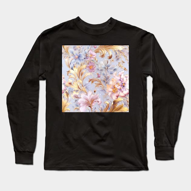 Flowers Art Blooming Pattern Long Sleeve T-Shirt by UniqueMe